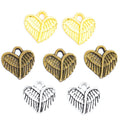 100pcs/bag 3 Colour Antique Silver Color Heart Charm Fit for Bracelets Necklace DIY Metal Jewelry Making 13*13mm A23
