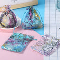 Factory Direct Fabric Gift Bags Gold Foil Organza Coral Drawstring Pouches Jewelry Cases Eco-friendly Luxury Packaging Hot Sale
