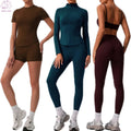 Wholesale Gym Fitness 5-Piece Sets for Women Tight Fit Yoga Clothes Quick Drying Gym Sets