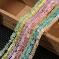 2025 Crystal Direct Sell 6*6mm Crystal Glass Bead Crack Ice square Bead Diy Jewelry Making