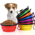 Collapsible Silicone Travel Dog Bowl Portable Foldable Pet Food and Water Dish for Hiking Camping and Outdoors