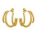 Hot Selling Women's Stainless Steel Metal Earrings Trendy Diamond-Incrustrated Wedding Accessories Versatile Fashion Wholesale