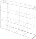Wall Mounted Clear Acrylic 12 Compartment Display Case Mini Showcase for Toys Crystals Stones Shadow Box Shelf for Collectibles