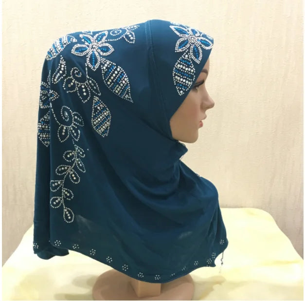 Shawl Scarf Arabian Turban With Crystal Muslim Women Amira Hijabs