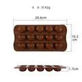 15 Cavity Dimpled Heart Shape Silicone Mold Reposteria Chocolate Dimpled Valentine Soap Fondant Proveedores Profesionales