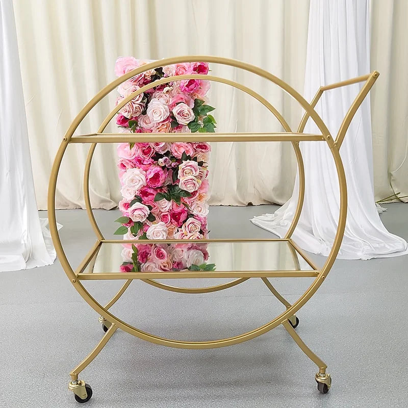 TY210601-1 Hot Selling Iron Removable Dining Car for Wedding Party Event Decor Luckygoods Wholesale