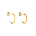 OLANI European Trendy Sun Moon Stud Earrings Gold Plated Stainless Steel Hoop Jewelry for Women Sun Boho Fashionable Stud