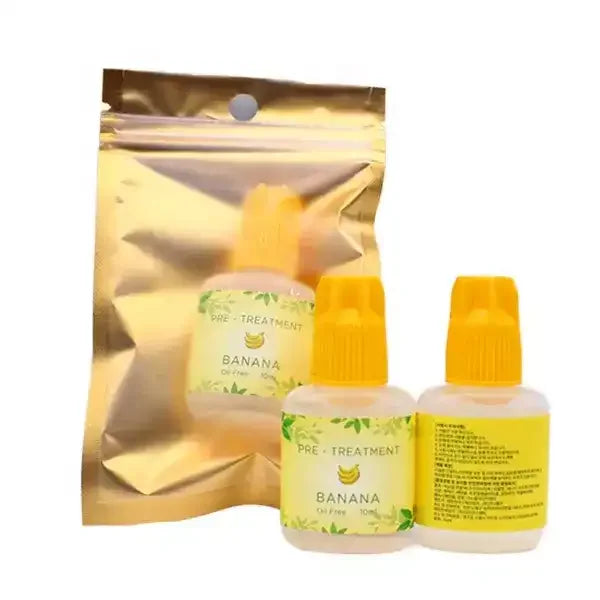 Lava Beauty Banana Treatment Free Pre-Treatment Eyelash Extension Glue Liquid Korean Clear Eyelash Protein Remover Alcohol Free