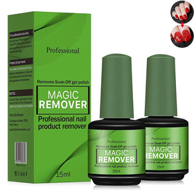 New 15ml Magic Remover Professional Nail Gel Polish Remover Liquid Burst with Nail File Nail Art Tools Fast Soak Off