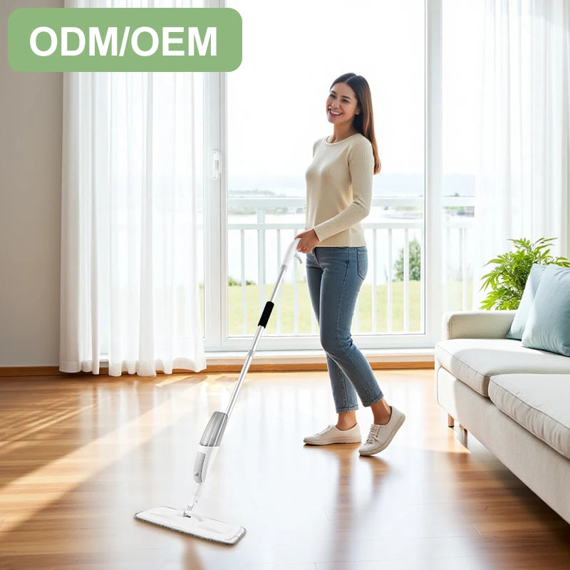 Best Selling Microfiber Water Spray Mop Flat Handle with Aluminum Pole