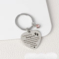 Beimai OEM Key Chain Heart Pink Diamond Stainless Steel Key Chain