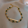 G.T 2022 Bijoux Double Layer Vintage Bracelet Women Simple  Cobblestone Bracelets Temperament Korean Jewelry Accessories