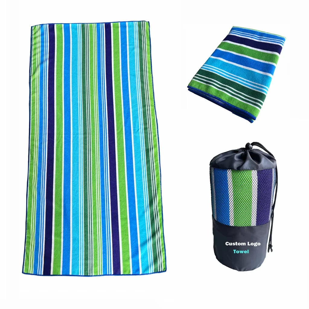 Custom Printed Polyester Beach Towel Microfiber Quick Dry Swimming Pool Towel