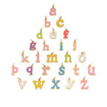 SP Wholesale 18K Gold Plated Initial Alphabet Pendants Stainless Steel Colorful Enamel Letter Pendant Charms