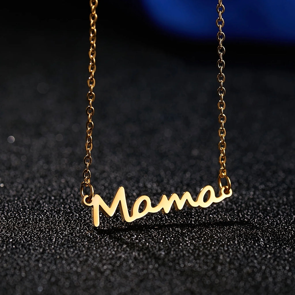 Personalize Mother's Day Pendant Silver and Gold MaMa Gift Necklace Women Fashion Accessories