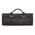 Custom Best Quality Real Leather Knife Roll Storage Bag Chef Tool Kit Bag With Pockets