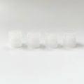 15-415 15mm Plastic Flip Top Cap White Clear Smooth Snap Top Closure Cap