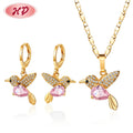 Wholesale Fashion Jewelry 18K Gold Plated Aaa Zircon Women Elephant Jewelry Sets for Ladies