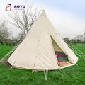 Aoyu Wholesale Luxury Glamping Tents Bell Canvas Tent for Family Waterproof Arabic Tent Outdoor Camping