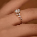 Fashion Women Jewelry Leaf & Branch Design Round Engagement Ring Wholesale Nature Inspired Rings Valentine's Gift