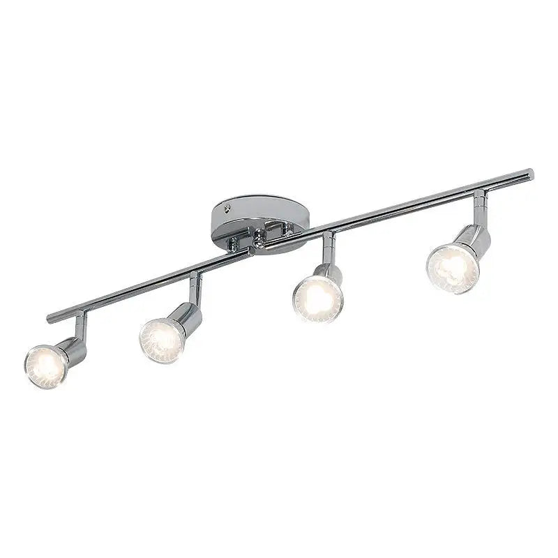 Premium Chrome Color Household Living Room LED 4 Light Track Lighting Commercial Multi Directional Wall Spotlight