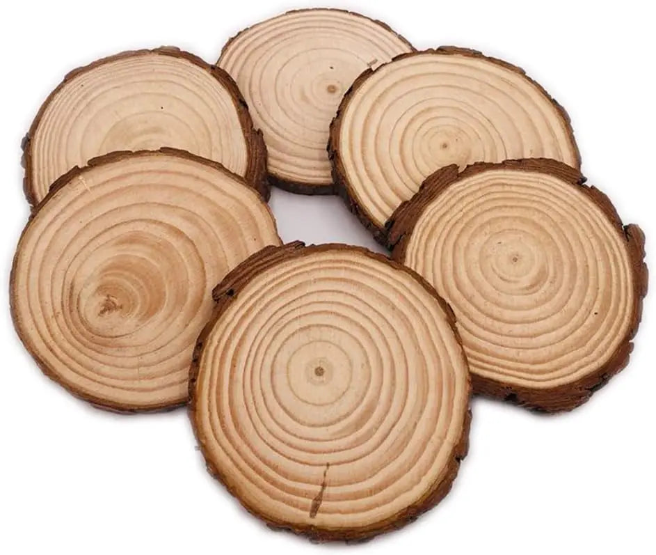 Factory Supply Natural Round Pine Wood Slices Wood Circles Wood Coaster DIY KITS