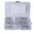 BAJUTU 120pcs Aluminum Dome Head Louver Rivet Self Inserting Open End Decorative Fastener Nail Popular Rivet Core Pull Rivet