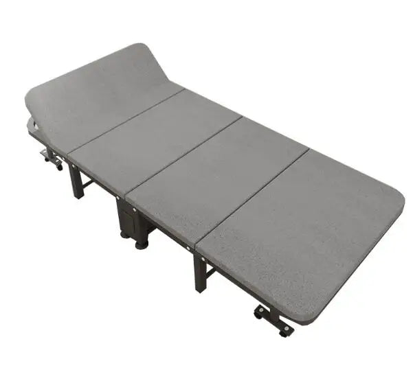 Zenewood Adjustable Iron Frame Folding Bed Cot for Living Room Guest Bed
