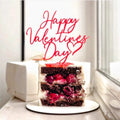 Wholesale Love Acrylic Cake Topper Cupcake Dessert Topper Happy Valentine's Day Heart Rose Cake Decoration Valentine Gifts
