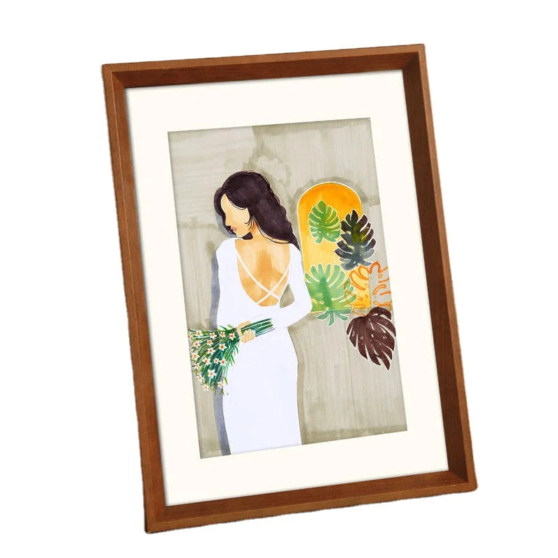 Factory Wholesale Custom Colors Black White Solid Wood A1 A2 A3 A4 8x10 11x14 Inch Picture Photo Frame Decorative Picture Frame