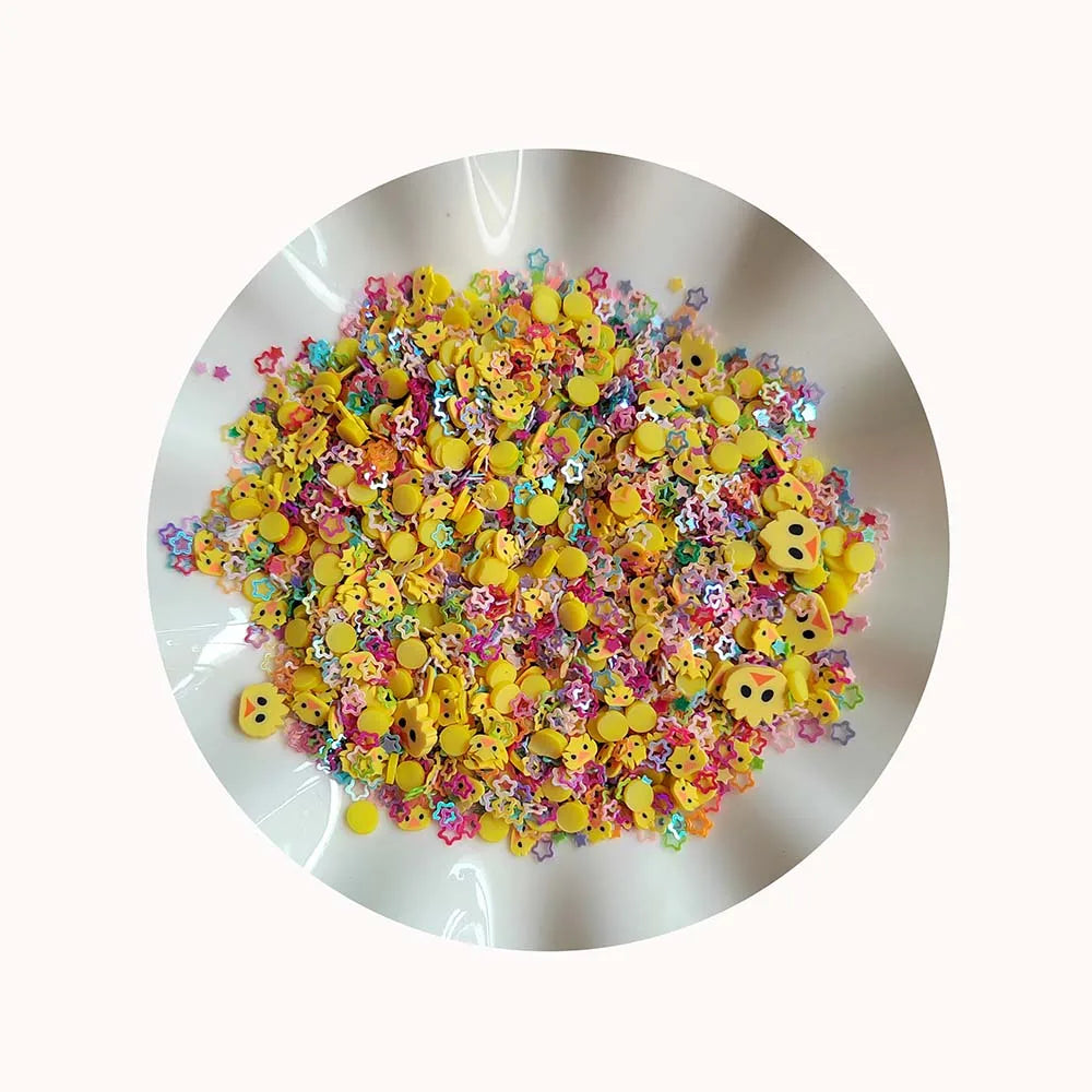 Duck Head Polymer Clay Slices Easter Holiday Party DIY Nail Charms Hot Soft Animal Slime Supplies Craft Ornament