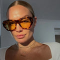 Trending butterfly Shade Custom logo Vintage Y2k Sun Glasses Polygon Rivet Frame Designer Sunglasses Men Women