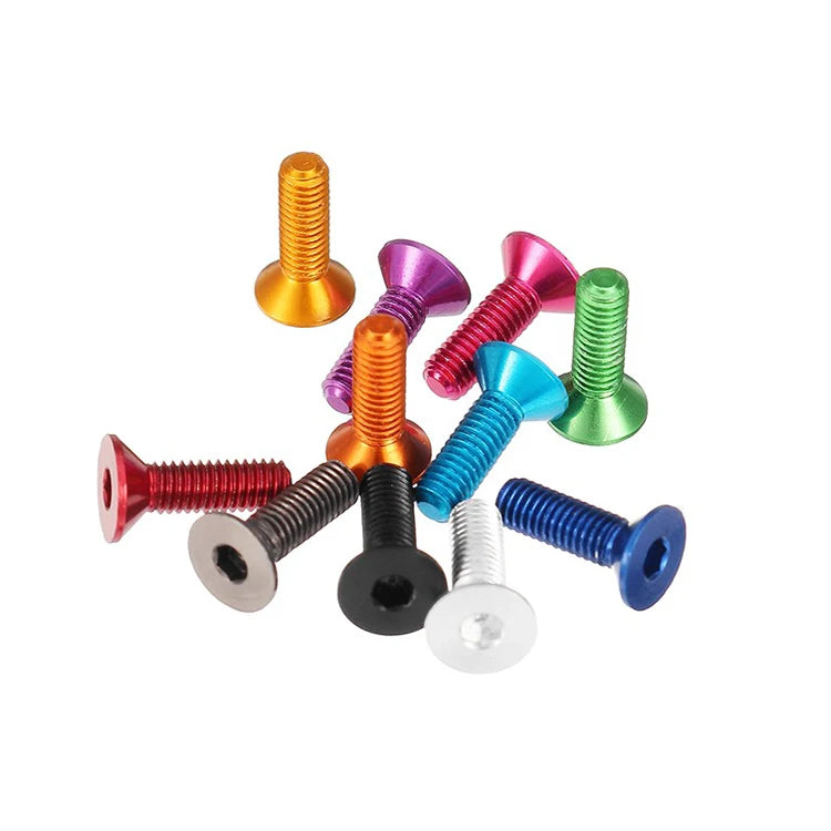 Aluminum Hex Head Screws DIN Metric M3 M4 M5 M6 Color Anodized Screw Bolts