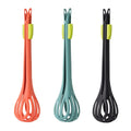 New Design Colorful Multi Function -beater 3 in 1 Nylon with Salad Food Tongs Whisk