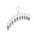 New Arrival Metal Socks Hangers 10 Clips  Socks Drying Clip Hanger Windproof and Durable Lingerie Hanger