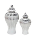 Luxury Silver Ginger Jar Modern Tall Ceramic Porcelain Art Deco Design for Office Home Decor Wedding Flower Vase Display Hotels