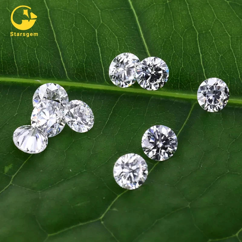 Starsgem 0.8mm~3.0mm Jewelry Stone Lab Grown Diamond D Color Vs Vvs Hpht Cvd Loose Diamond for Earring Jewelry