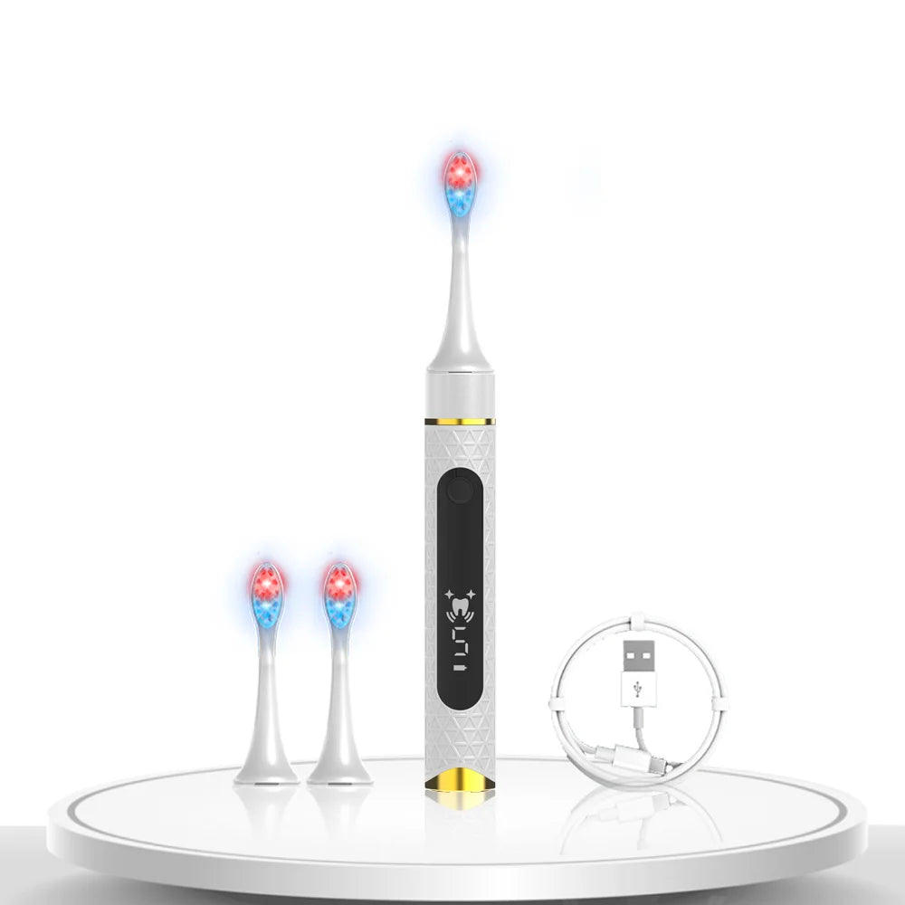 Hot Selling OEM Ultrasonic Teeth Brush Blue Light Whitening Electric Sonic Toothbrush