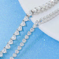 Support Drop Shipping 3-4MM  Heart Shape Tennis Bracelets  925 Sterling Silver VVS  Moissanite Bracelet Passes Diamond Tester