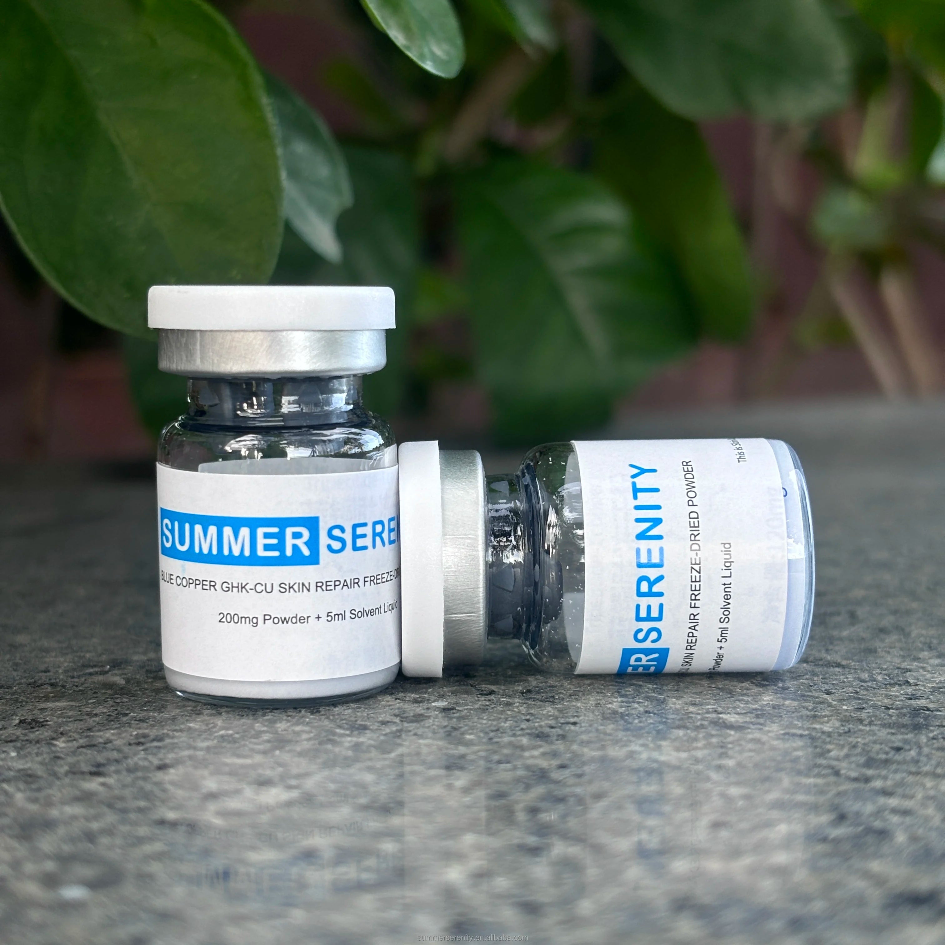 Wholesale Private Label OEM ODM 5ml Copper Tripeptide-1 Anti-ageing Skin Repair Face Tightening GHK-Cu Frozen Powder Serum