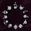Sparkly Zirconia Lucky Star Astrology 925 Sterling Silver Zodiac Sign Stud Earrings for Women Girls Birthday Gift
