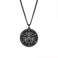 Enochian Angel Magic Amulet Alpha Otheos AGLA Tetragrammaton Talisman Triangle Star of David Stainless Steel Pendant Necklace