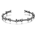 Inspire Jewelry Wholesale Men Bangle Open Cuff Twist Thorns Wire Pulsera Titanium Steel Geometric Bracelet Viking Bracelet MegaBDM