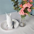 Wholesale Jacquard Style White Polyester Wedding Table Napkins Handmade Restaurant and Hotel Supplies