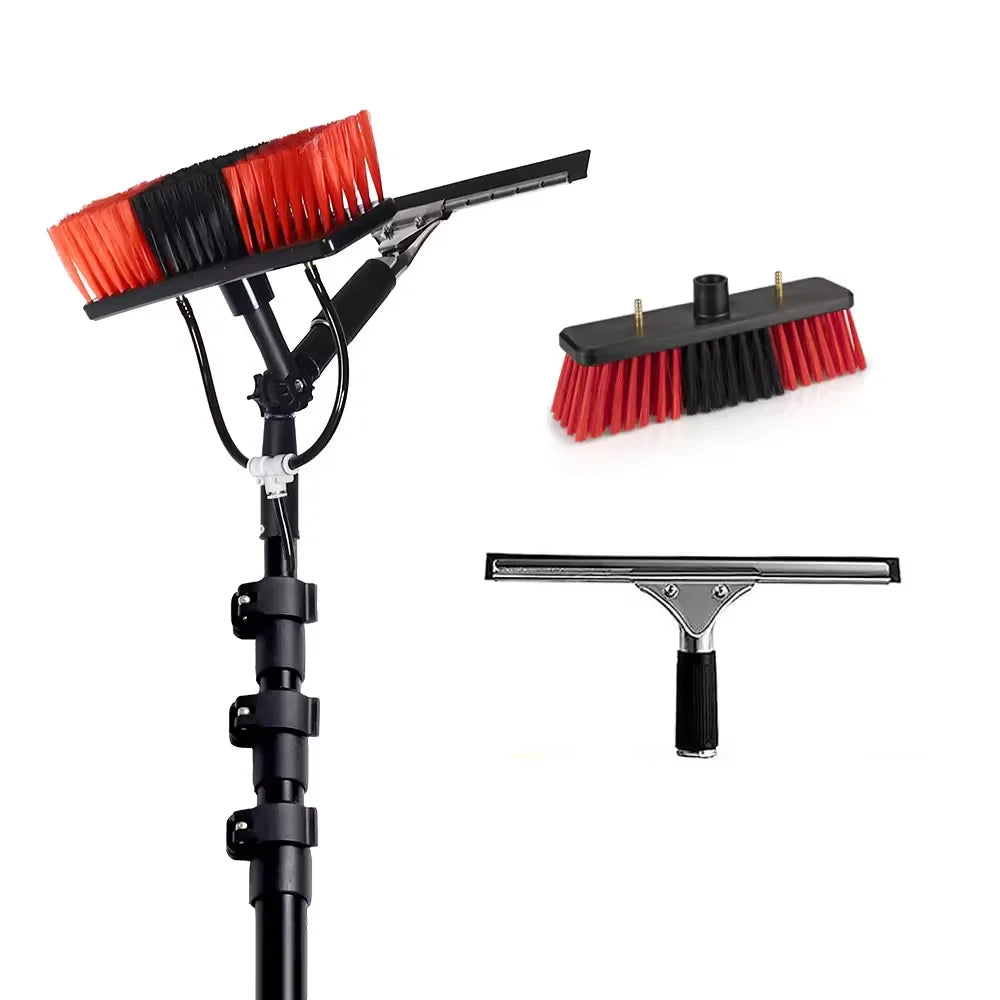 Zhenda Aluminum Water Fed Pole System 10.8m for Window Cleaning Solar Panel Washing Brush Photovoltaic Cleaner Telescope