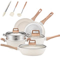 12-Piece Sustainable Household Cookware Set Non-Stick Universal Wok Granite Full Set Metal Induction Cooker Gas Stove Pots