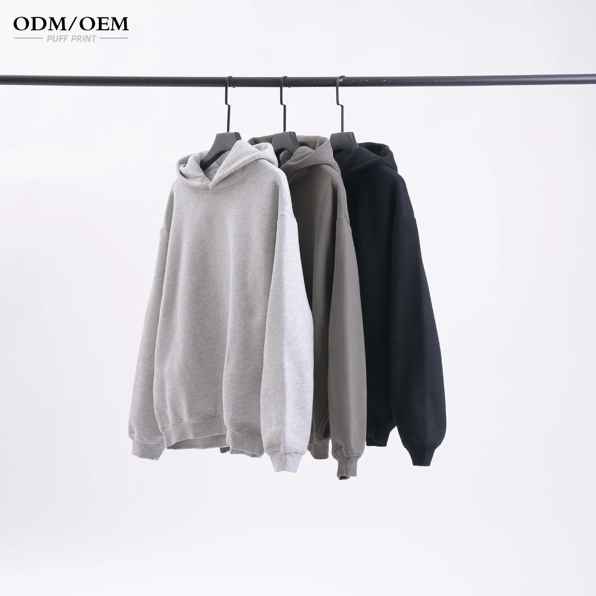 High Quality Pullover 350gsm Boxy Fit Hoodie Custom logo Blank Unisex Blank Heavyweightmens No Pockets Hoodies