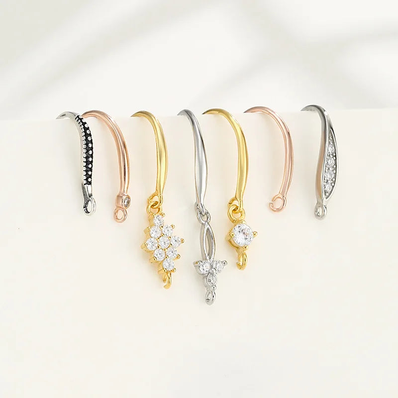 Wholesale V.ME Brand S925 Sterling Silver Earring Hooks Finding for Earring DIY Jewelry Making