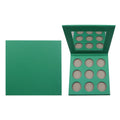 Hot Sale 26mm Matte Eyeshadow Green Palette Factory Direct Custom Logo Empty Eyeshadow Palette for Christmas for Eye Use