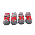 2022 Hot Sale Big Dog Shoes with Reflective Print Winter Warm Adjustable Dog Boot Pet Shoes